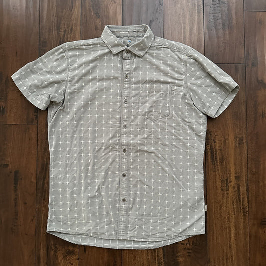 Kühl Men’s Sz. M Gray Button Up Casual Shirt Size Style# 7567 18S Vintage Cross
