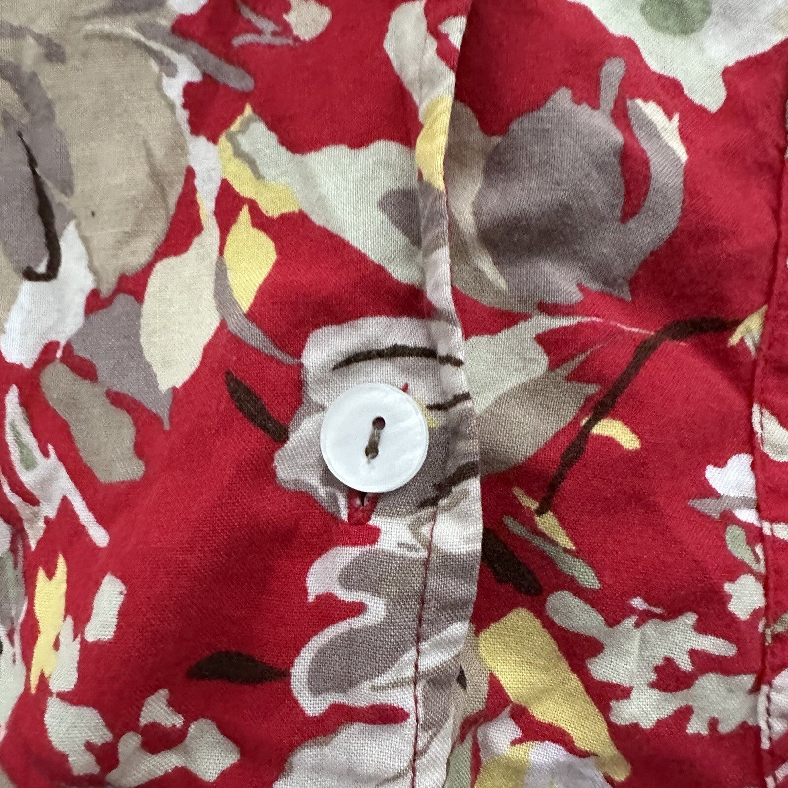 Vintage USA Rockabilly Womens Shirt Button Down Shirt Hawaiian Crazy Print 90s