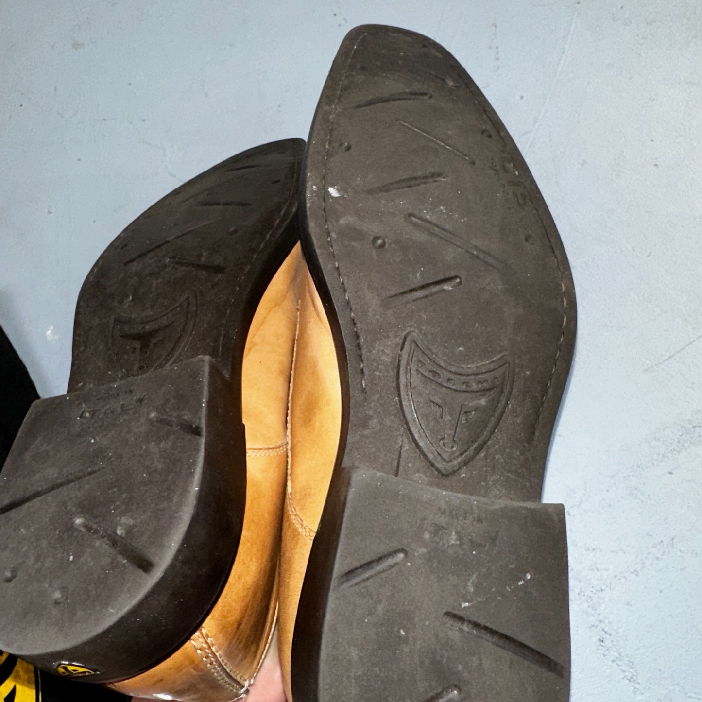 Michael Toschi Mario Men's Lace-up Brown Leather Shoes 8.5 Long Toe Classy