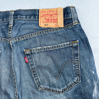Levis 501 Vintage Y2K XX Straight Leg Jeans Blue Med Wash 33x34 Act 31x28