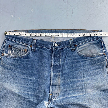 Levis 501 Vintage 80s Redline Selvedge USA XX Jeans Light Wash 40x34 Act 36x28