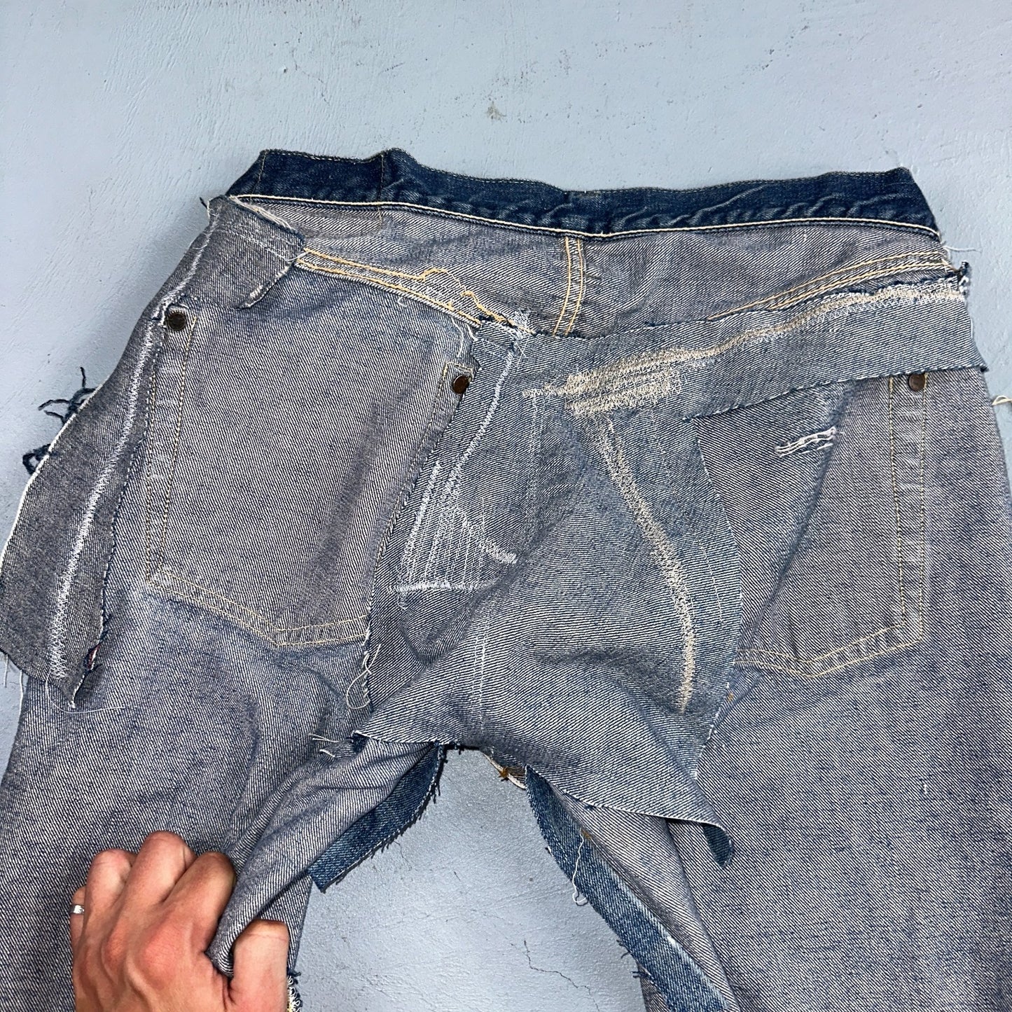 Levis 501 XX Big E Vintage 50s Redline Selvedge USA XX Reworked Jeans 29x29