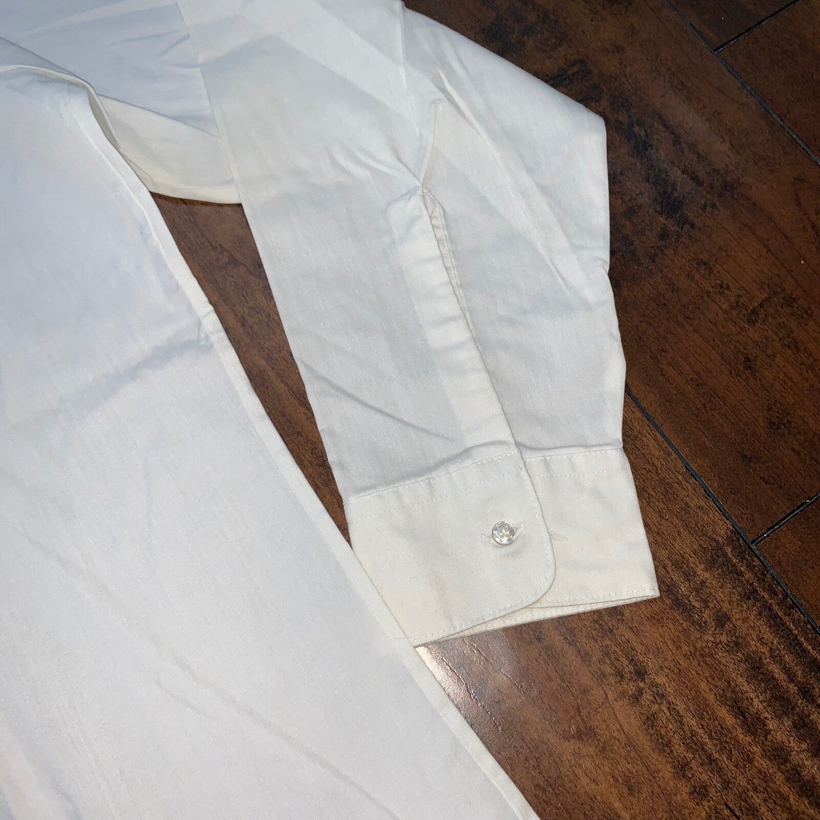 Towncraft basic White Vintage Button Down Shirt Penneys 60s 70s Sanforized