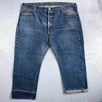 Levis 501 Vintage 80s Redline Selvedge USA XX Jeans Med Wash 48x32 Act 44x26