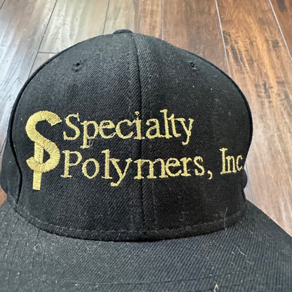 Specialty Polymer Inc Vintage Hat Cap Snapback Black Gold Oregon Rap Music Bands