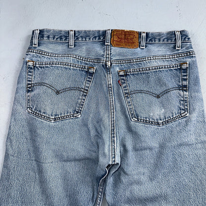 Levis 501 Vintage 90s USA XX Straight Leg Jeans Blue Light Wash 40x32 Act 35x29
