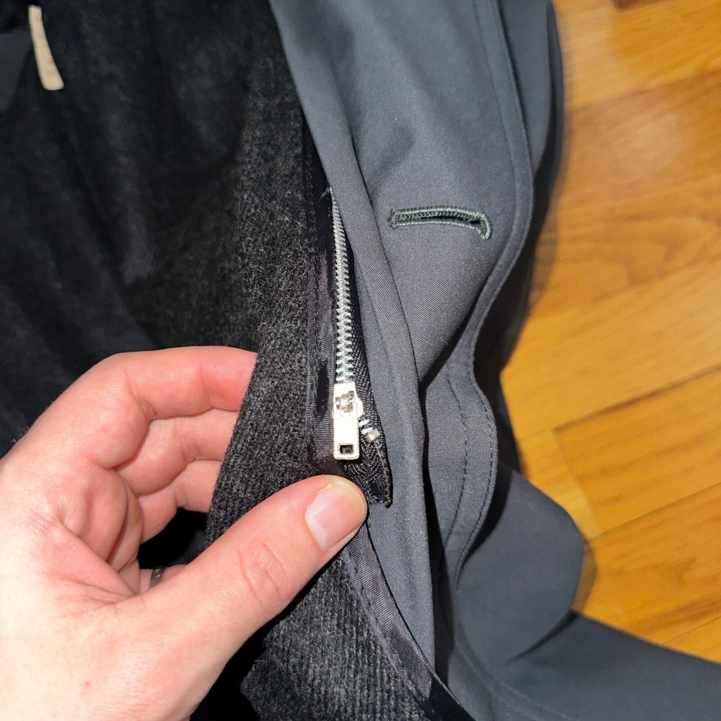 Bill Blass Menswear Trench Coat 46R Removable Liner Long Belted Overcoat VTG