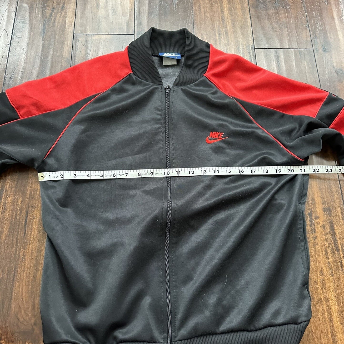 Vintage 1985 Nike Air Jordan Jacket Bred Chicago L RARE Black Red Japan 80s