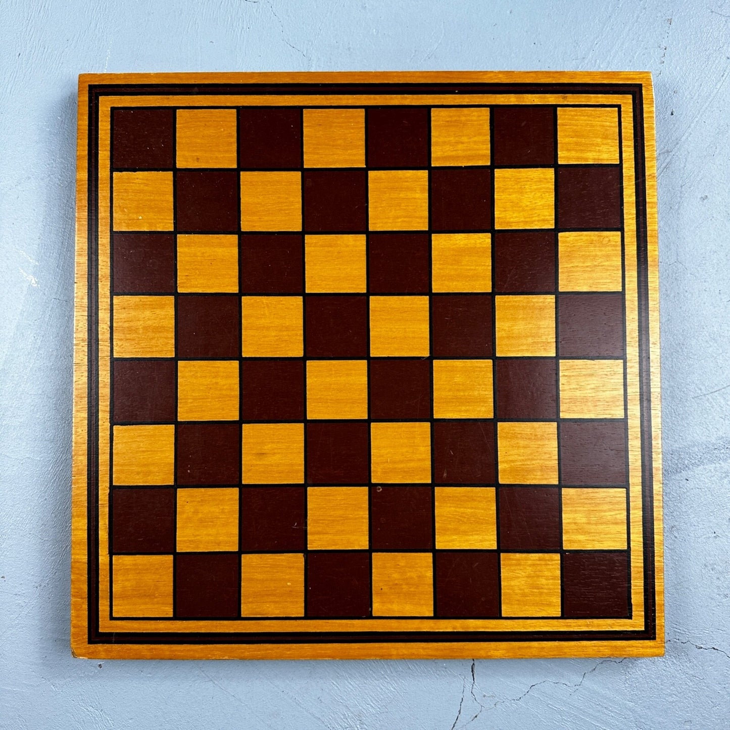 Vintage Drueke Solid Wood Large Chess Board 1960s MCM Grand Rapids 172 16"