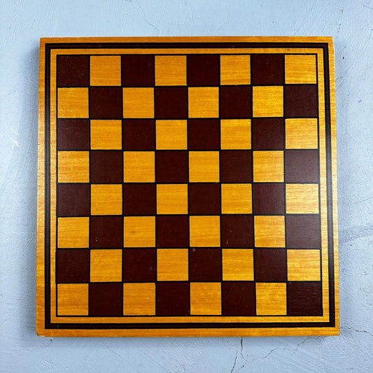 Vintage Drueke Solid Wood Large Chess Board 1960s MCM Grand Rapids 172 16"
