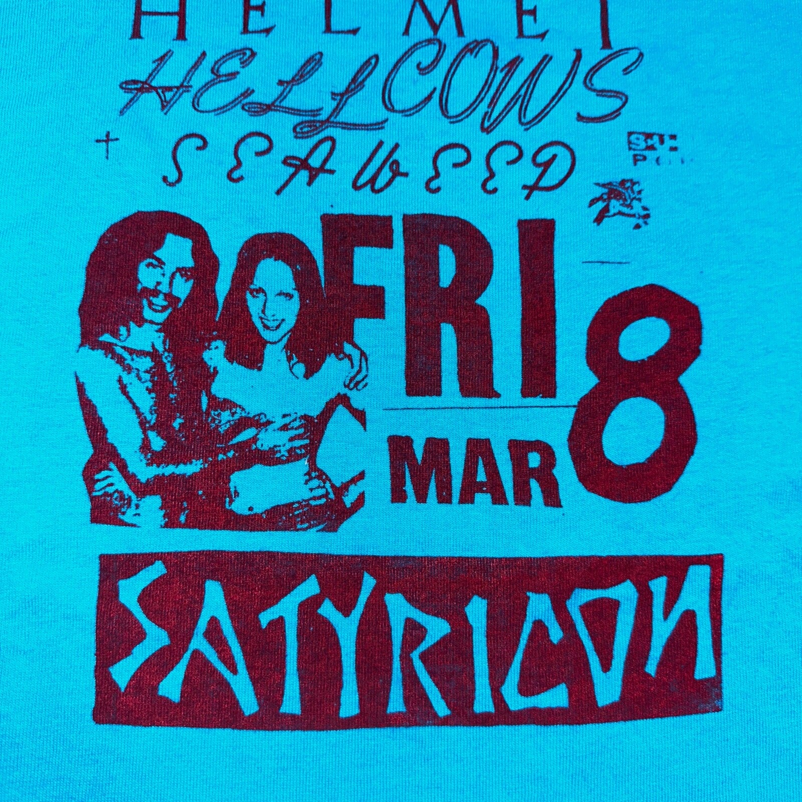 Sub Pop Tad Concert 90s VTG T Shirt Helemt Hellcows Seaweed Satyricon Nirvana M