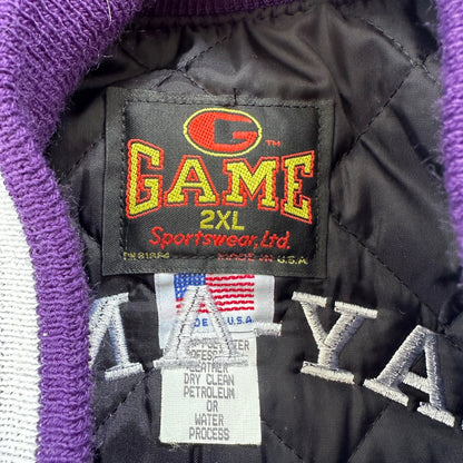 VTG Stray Angels Varsity Leather Letterman 70s Jacket XL Portland Cars Racing