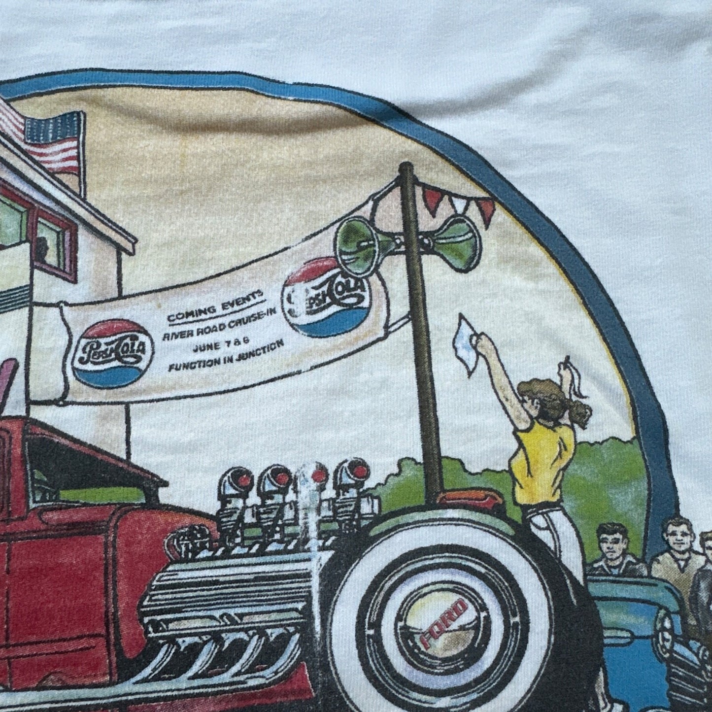Cruise 2002 VTG T Shirt Classic Antique Sports Cars America USA Nascar Driving