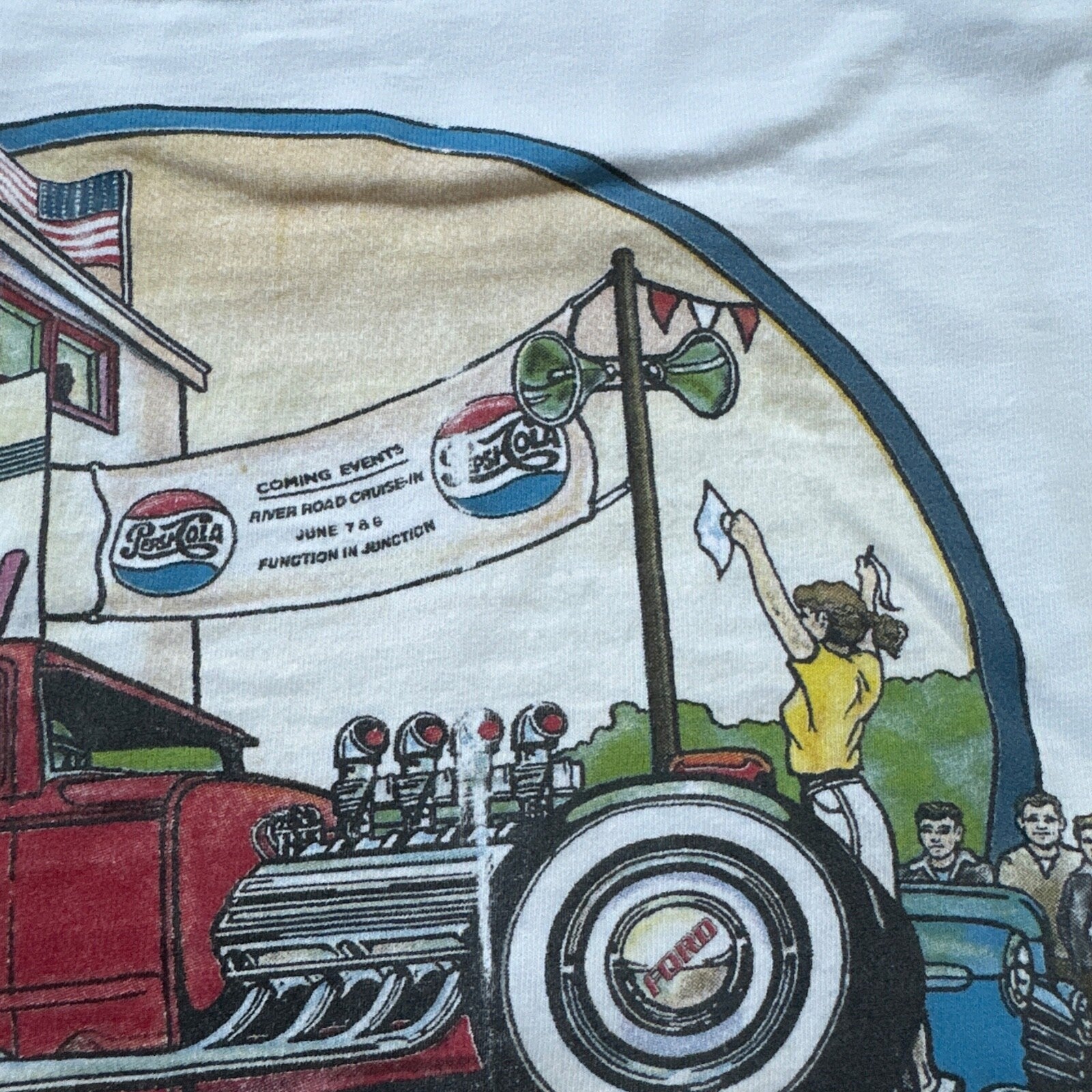Cruise 2002 VTG T Shirt Classic Antique Sports Cars America USA Nascar Driving
