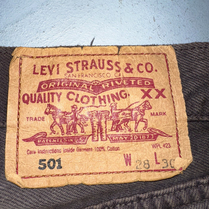 Levis 501 Vintage Y2K 90s XX Straight Leg Jeans Gray Light Wash 28x30 Act 27x28