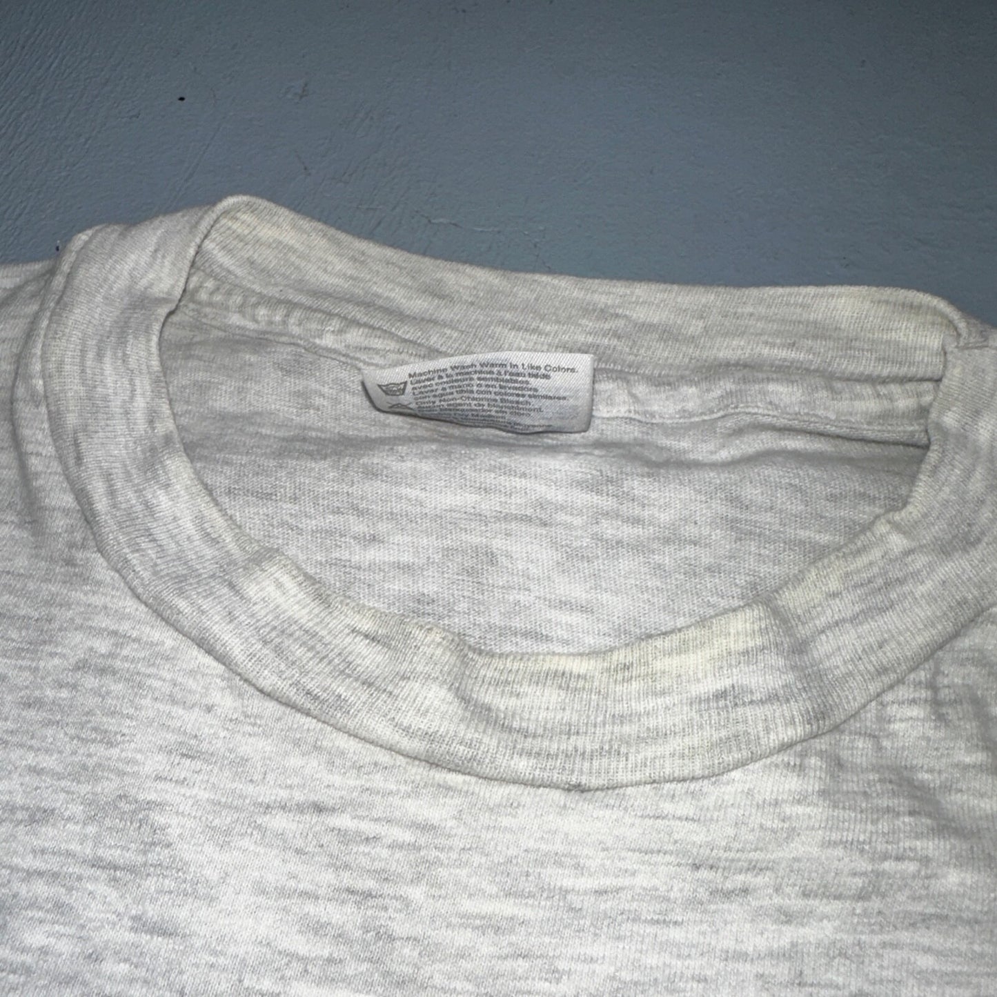 Hanes Beefy Gray Utah Park City VTG T Shirt 90s Bus Trees Forest Hiking Art