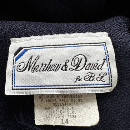 Vintage USA Rockabilly Womens Dress Jacket Skirt 60s 70s Top Matthew David Blaze