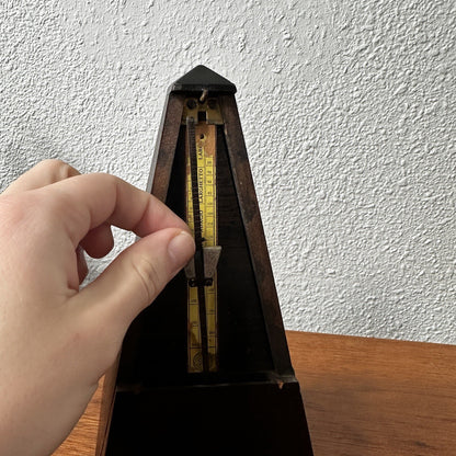 Hollande Angleterre Improved Maelzel Metronome Windup Wood Vtg Antique Paris