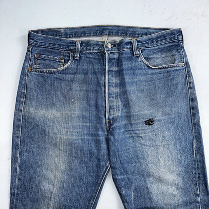 Levis 501 Vintage 80s Redline Selvedge USA XX Jeans Med Wash 42x34 Act 39x31