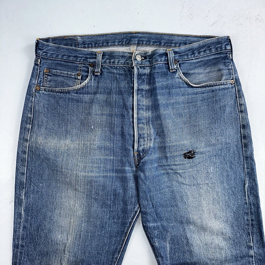 Levis 501 Vintage 80s Redline Selvedge USA XX Jeans Med Wash 42x34 Act 39x31