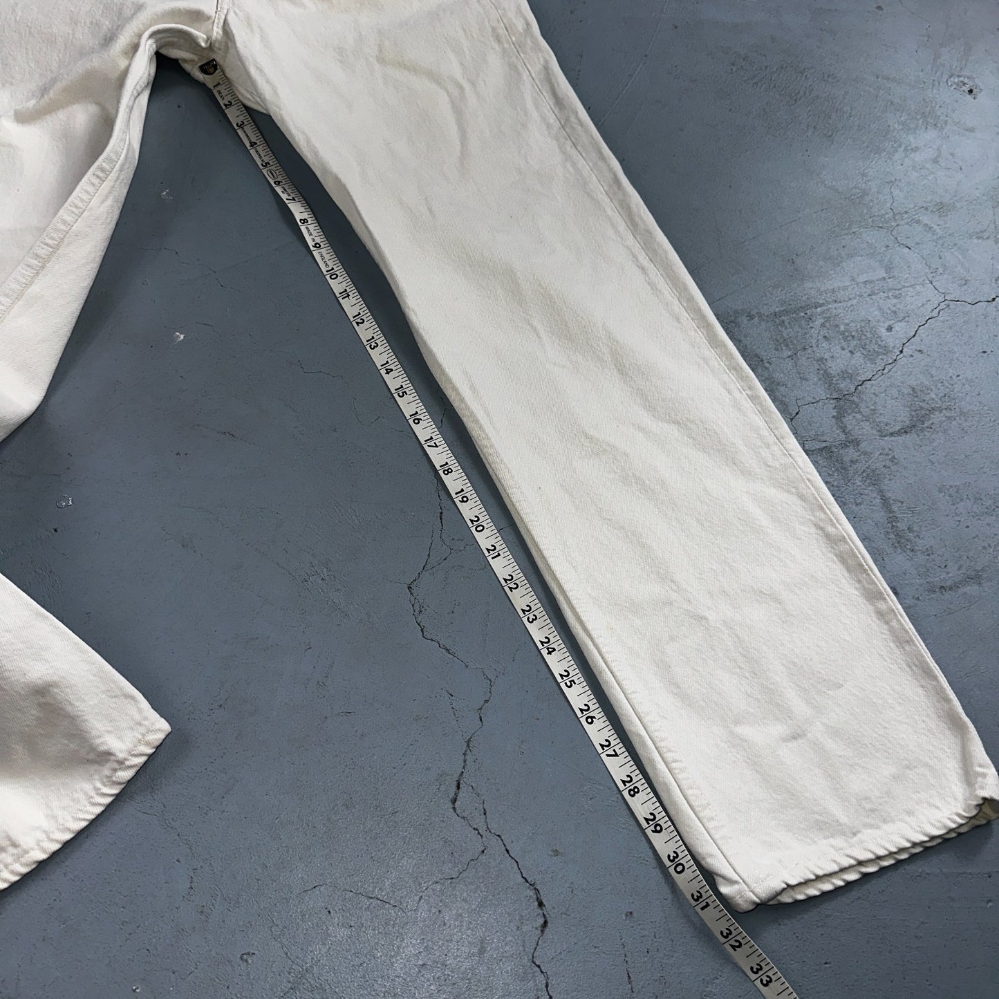 Levis 501 Vintage 80s USA XX Straight Leg Jeans White Light Wash 34x32 Act 31x31