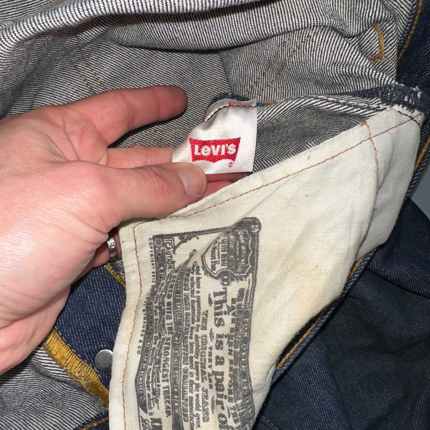 Levis 501 Y2K XX Straight Leg Jeans Blue VTG Dark Wash 34x31 Act 35x30