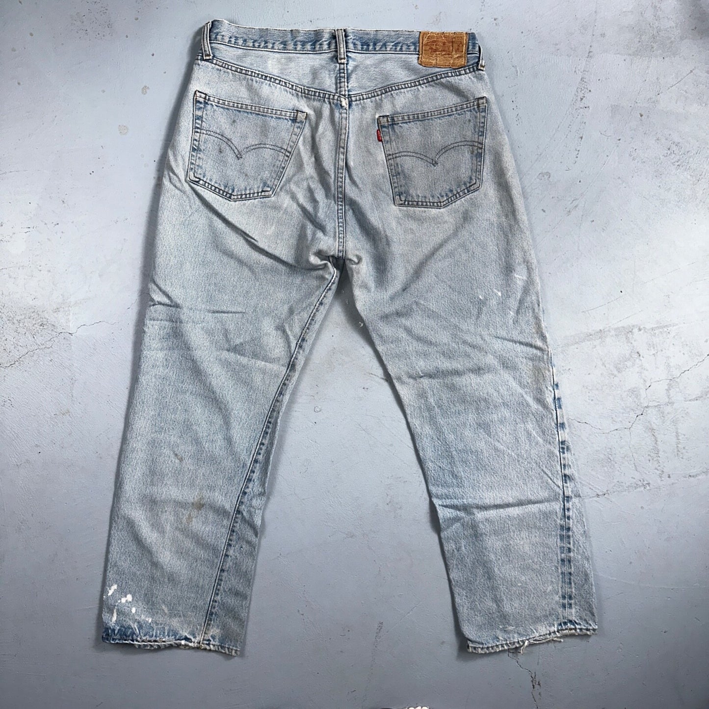 Levis 501 Vintage 80s Redline Selvedge USA XX Jeans Light Wash 38x32 Act 34x27