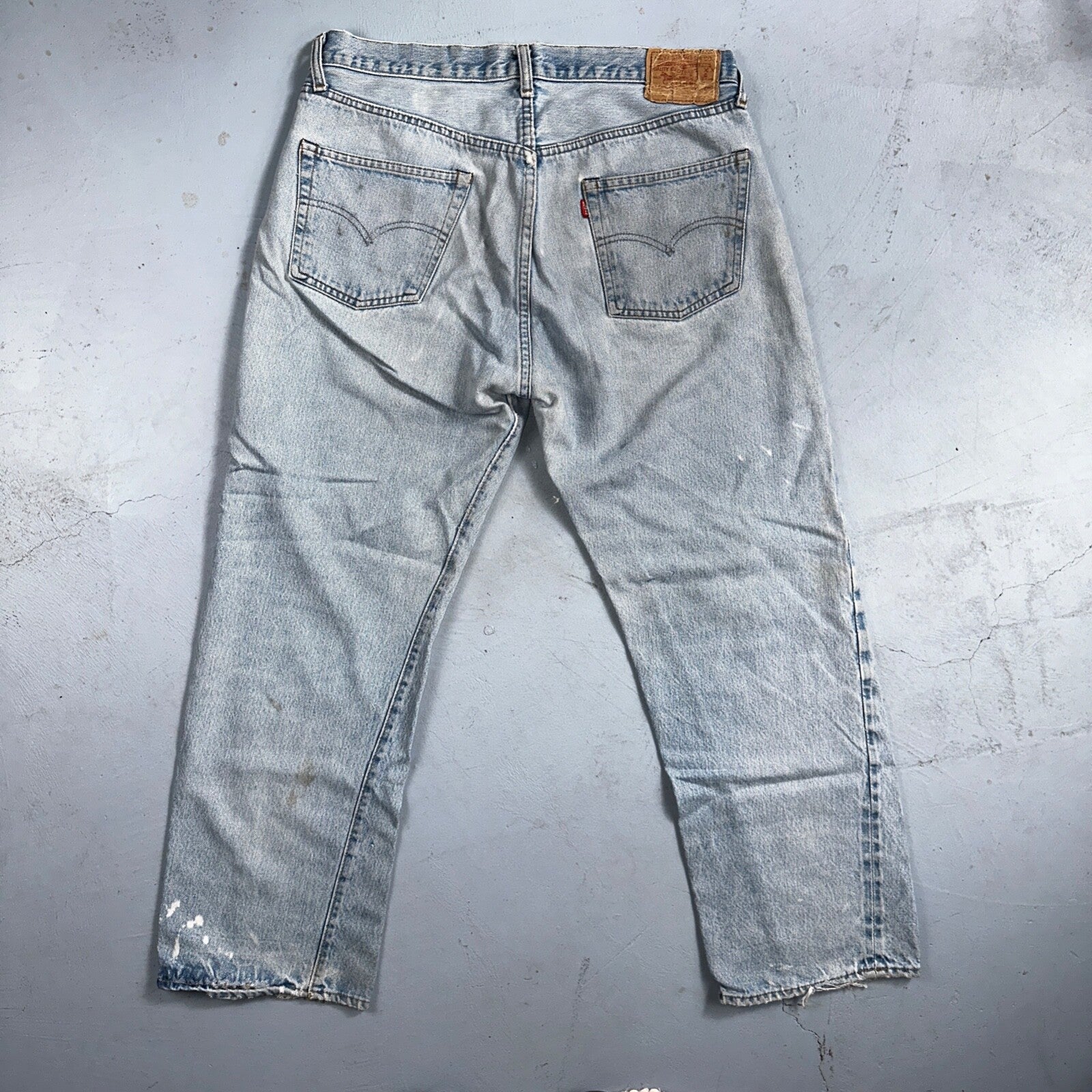 Levis 501 Vintage 80s Redline Selvedge USA XX Jeans Light Wash 38x32 Act 34x27