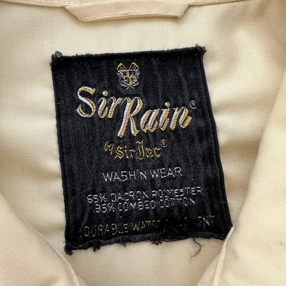 Vintage Work Jacket Men's Yellow Full Zip Gabardine 60s Talon 70s Chore Light