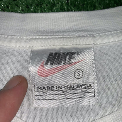 Nike Vintage T Shirt Mens Agassi Tennis Big Face Rodman 90s White Tag Dennis