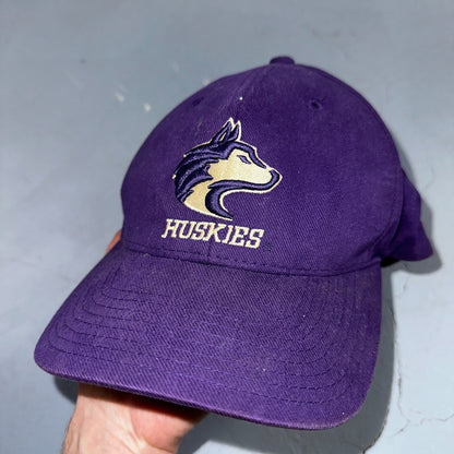 Nike VTG Washington Huskies Hat Cap Flex Fit Purple NCAA Team 90s Y2K