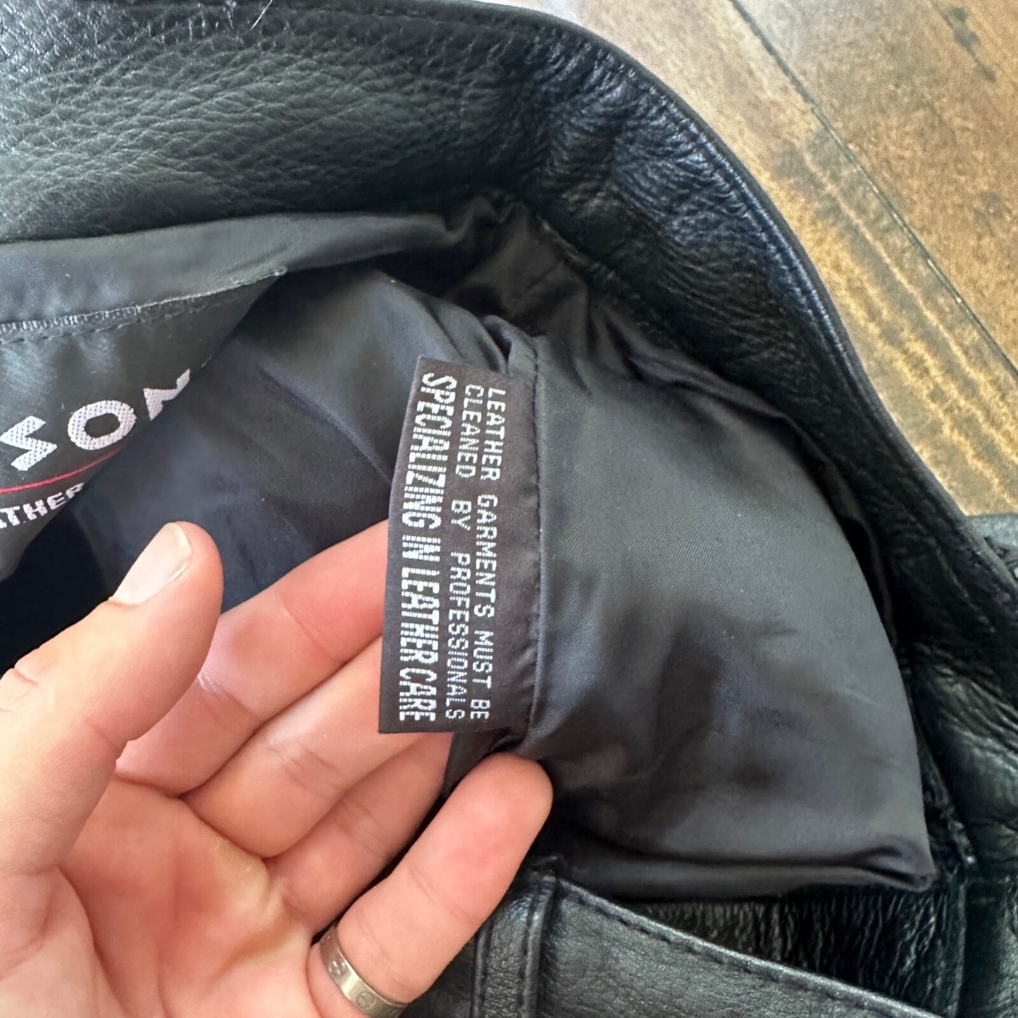 Vintage Wilsons Men's Lined Black Heavy Leather Pants Size 32 Act 30x29 Biker