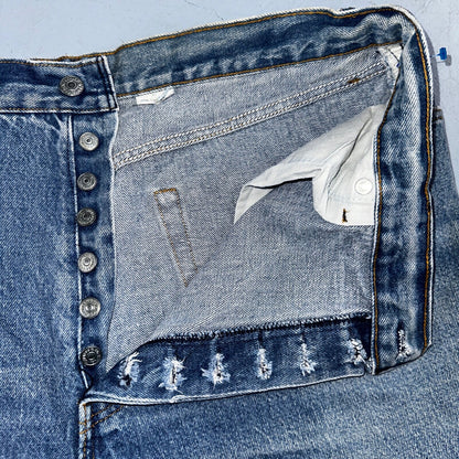 Vintage Womens Levis 29501 0115 Med Wash High Rise 501 Mom Jeans USA 38x28