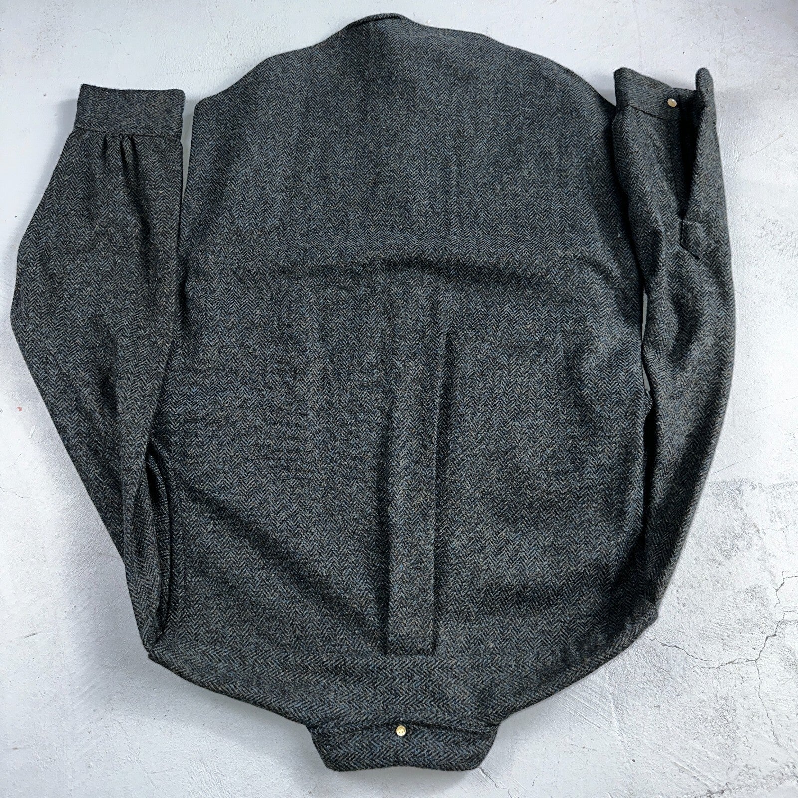 VTG Benson Rixon Shirt Mens M Button Down Dagger 60s 70s Rockabilly Herringbone