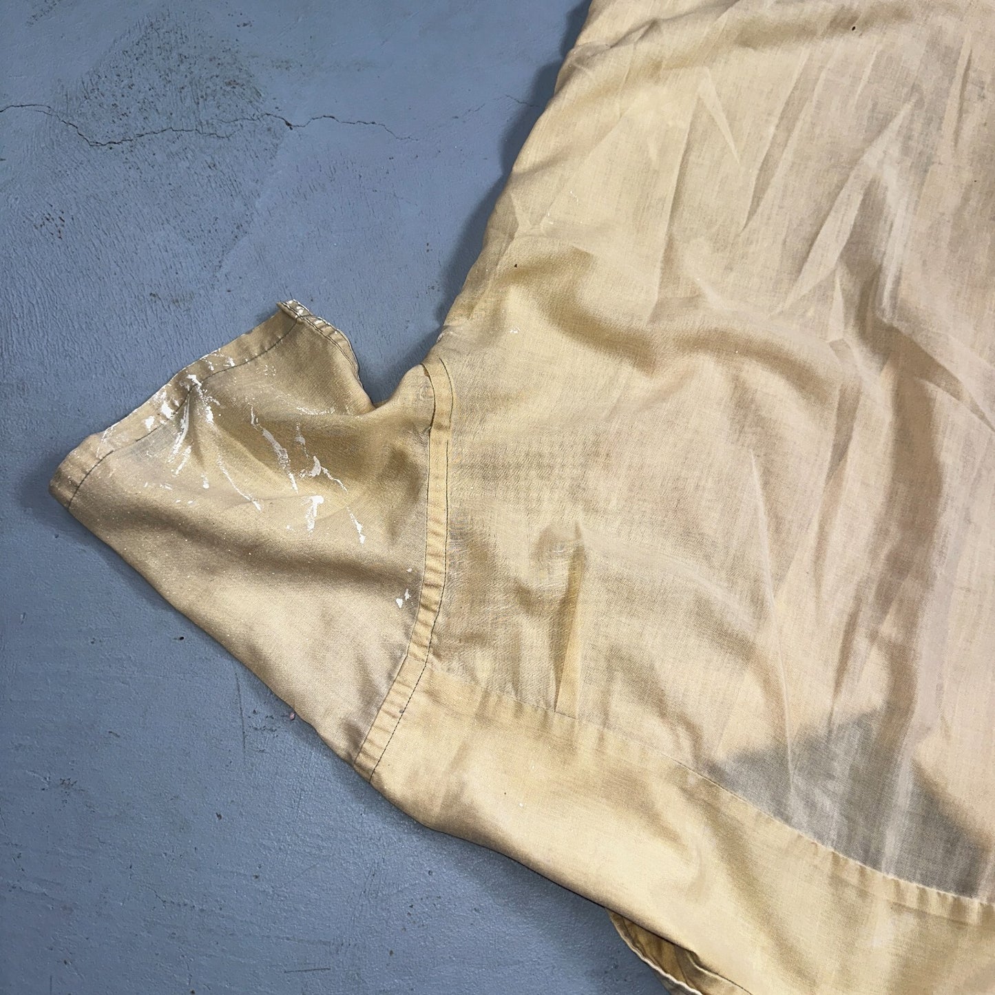 VTG 50s 60s Pennys Towncraft Paint Camp Loop Collar Shirt Rockabilly Button