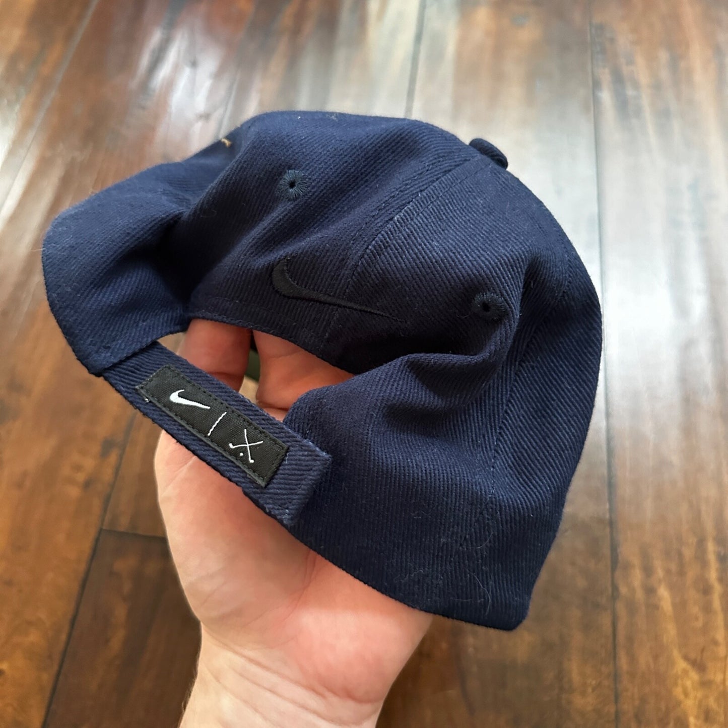 Nike Huston Open Vintage Hat Cap Snapback Navy Y2K Basic Navy Golf Hockey