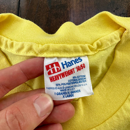 Oregon Silverton Vintage T Shirt Yellow Blank Front Jubilee Sports Hanes 80s