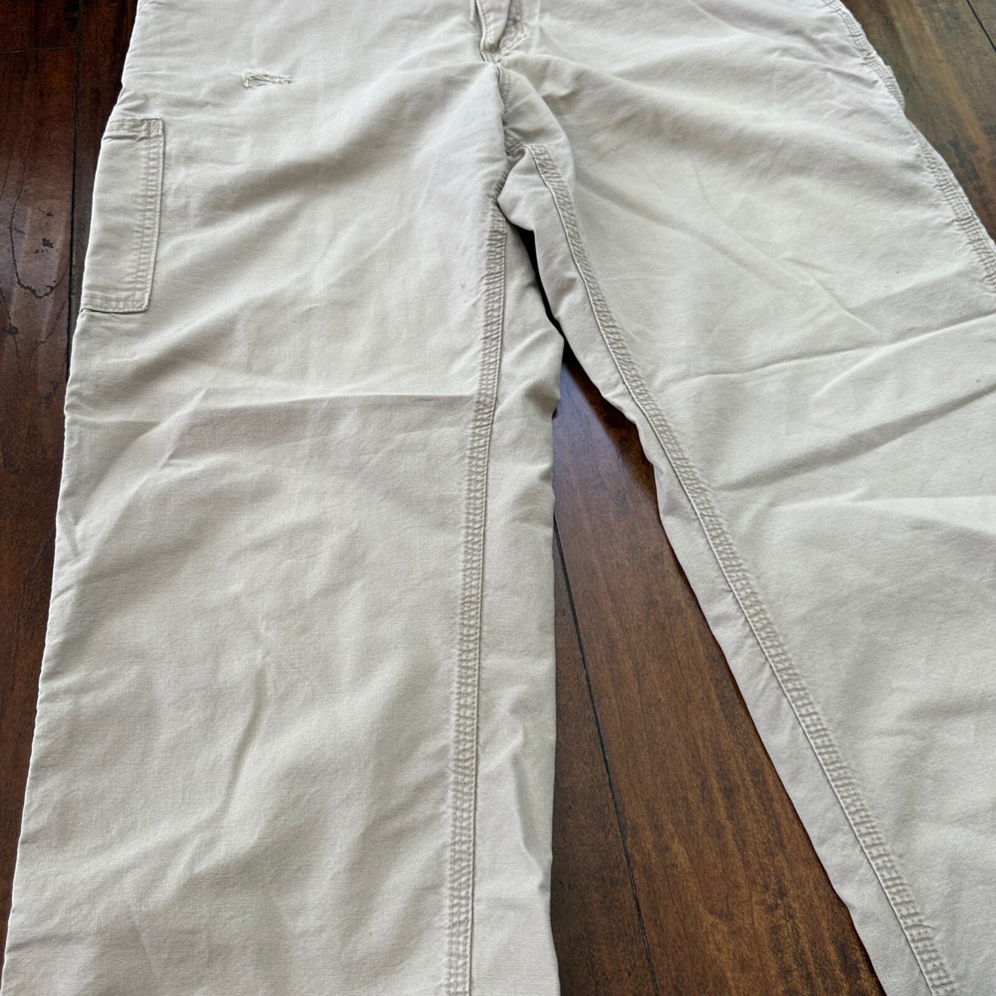 Carhartt B161 Straight Leg Work Men's Size 36x34 Tan Dungaree Fit Pants