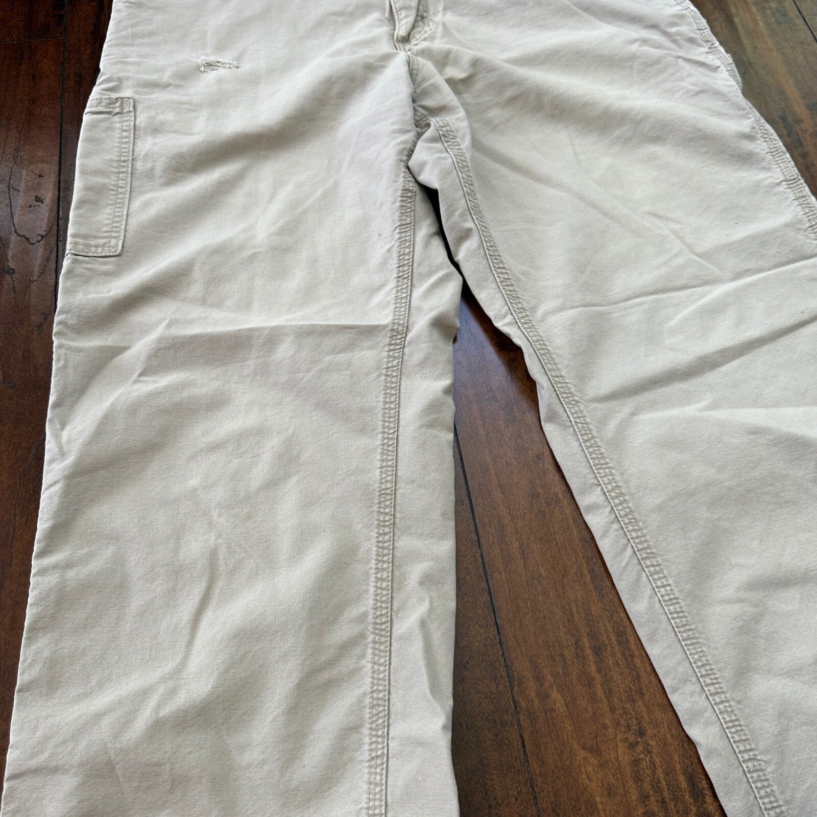 Carhartt B161 Straight Leg Work Men's Size 36x34 Tan Dungaree Fit Pants