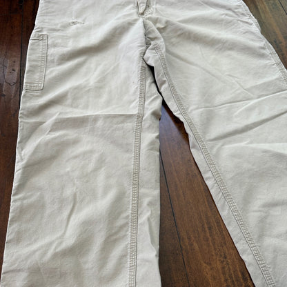 Carhartt B161 Straight Leg Work Men's Size 36x34 Tan Dungaree Fit Pants