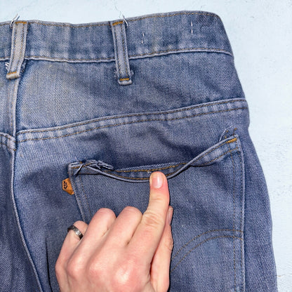 Levis 646 Vintage 70s USA Orange Tab Bootcut Flare Blue Bell Bottom Jeans 29x28