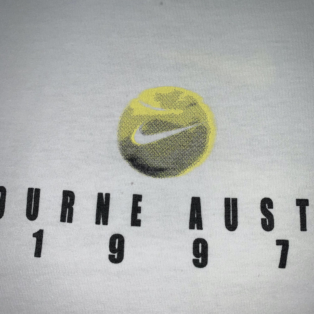 Nike Vintage T Shirt Mens Agassi Tennis Big Face Rodman 90s White Tag Dennis