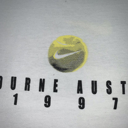 Nike Vintage T Shirt Mens Agassi Tennis Big Face Rodman 90s White Tag Dennis