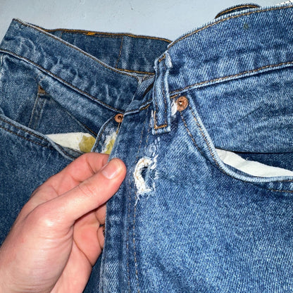 Levis 517 Vintage 80s USA Orange Tab Bootcut Flare Blue Worn Jeans Act 31x30