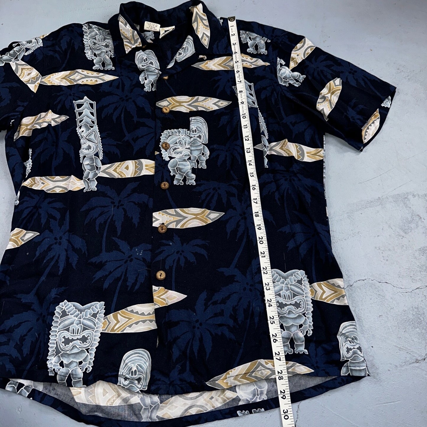 Vintage 90s Kennington Ltd. California Hawaiian Shirt All Over Print Floral Sz L