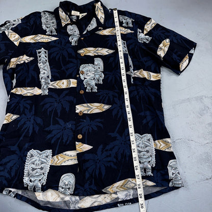 Vintage 90s Kennington Ltd. California Hawaiian Shirt All Over Print Floral Sz L