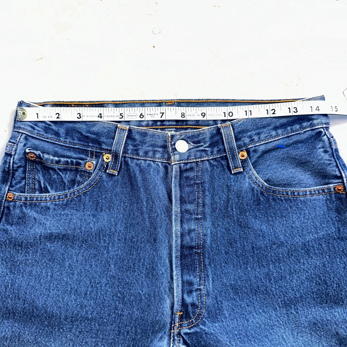 Levis 501 Vintage 90s XX Straight Leg Mexico Jeans 31x36 Dark Wash Act 29x32