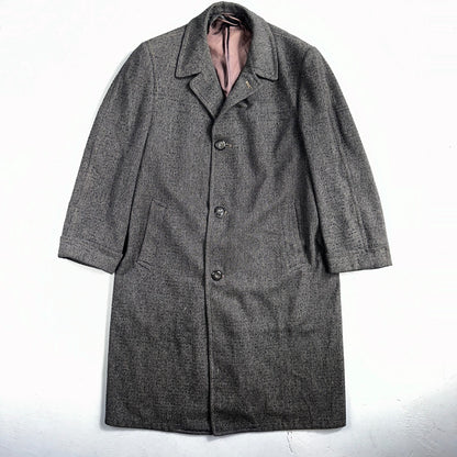 Vintage Barton Hall Coat Mens Gray Tweed Shabby Chic Wool 50s Union Made 1950s