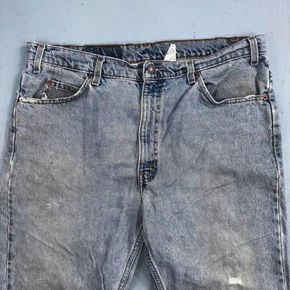 Levis 505 Vintage 90s Mexico Orange Tab Jeans 38x32 Blue Light Wash Act 36x30