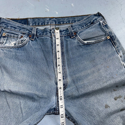 Levis 501 Vintage 90s USA XX Straight Leg Jeans 34x34 Blue Light Wash Act 31x32